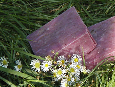 Naturseife in der Nachmittagssonne